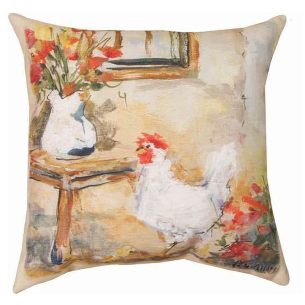 Chix Window Indoor Outdoor Throw Pillow | SLCXWD