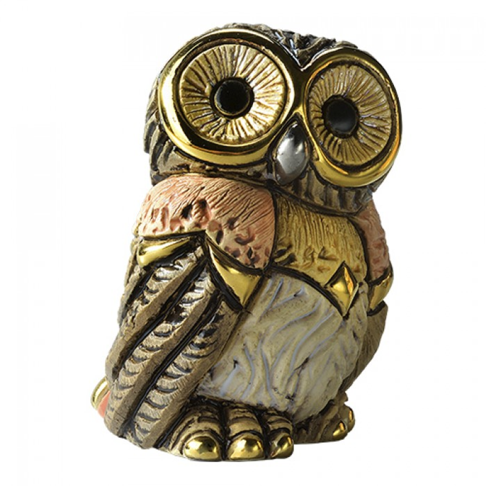 Eastern Owl Family Ceramic Figurine Set of 2  | De Rosa | F183-F383 -3