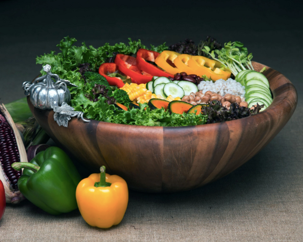 Pumpkin Harvest Salad Serving Bowl | Vagabond House | VHCG234PK