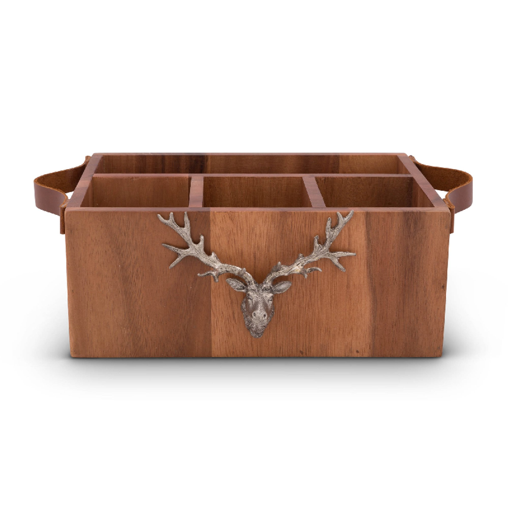 Elk Wooden Flatware Caddy | Vagabond House | VHCB464EK
