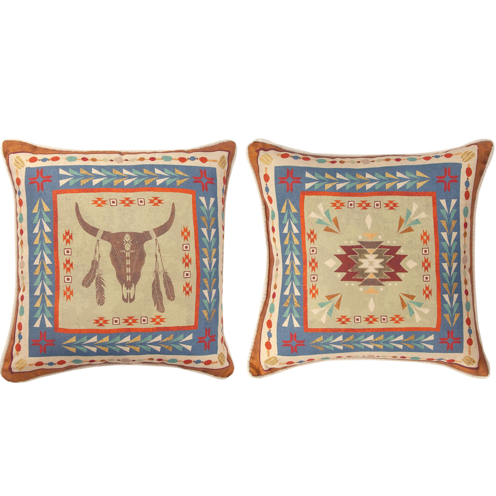 Bull Indoor Throw Pillow "Southwest At Heart" | SLSWH