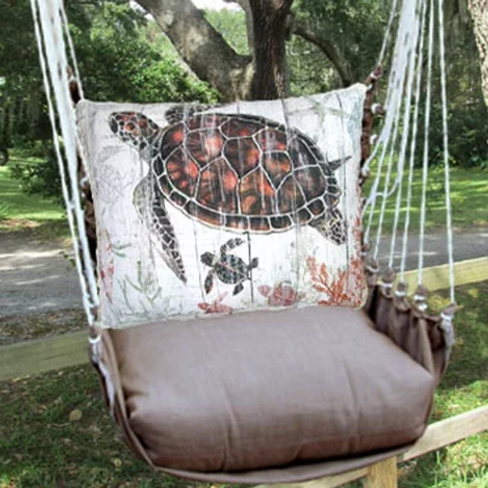 Sea Turtle and Baby Hammock Chair Swing "Chocolate" | Magnolia Casual | CHSW801-SP