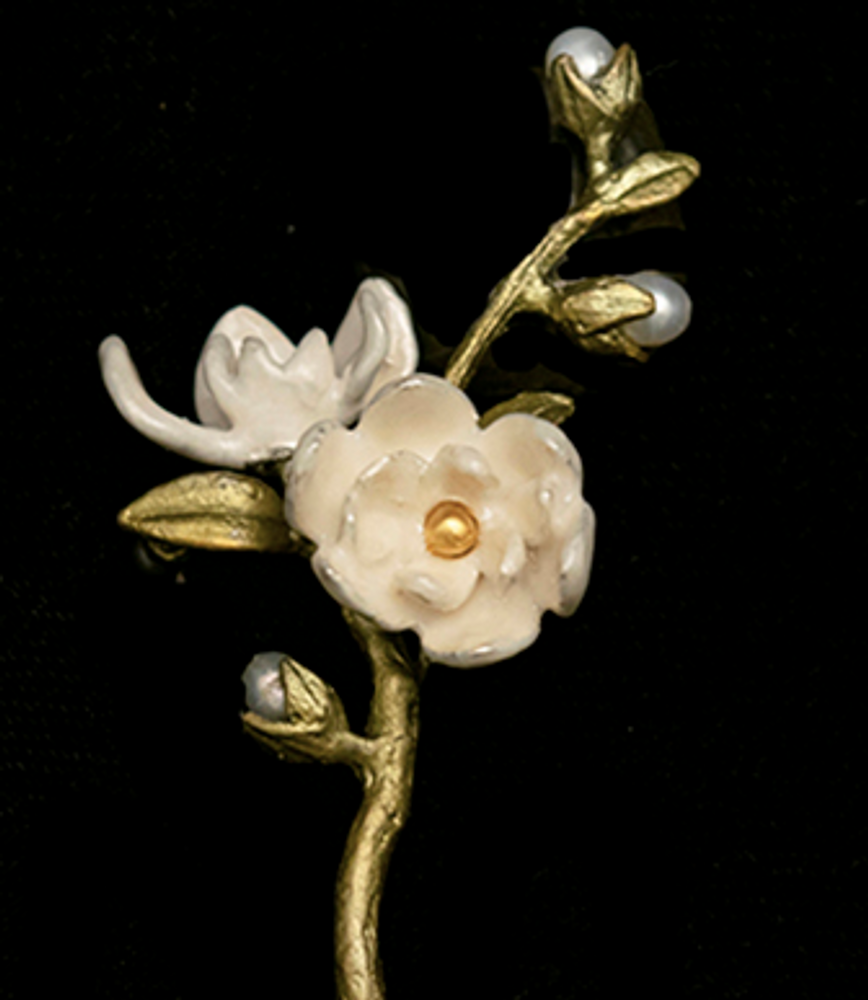 Magnolia Flower Statement Brooch | Nature Jewelry | Michael Michaud | 5988BZ