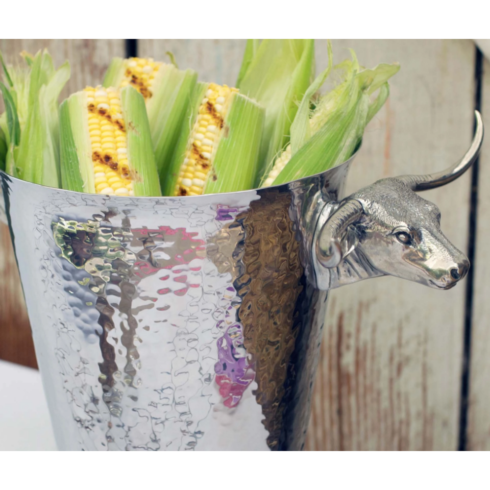 Longhorn Steer Ice Bucket | Vagabond House | W803S 