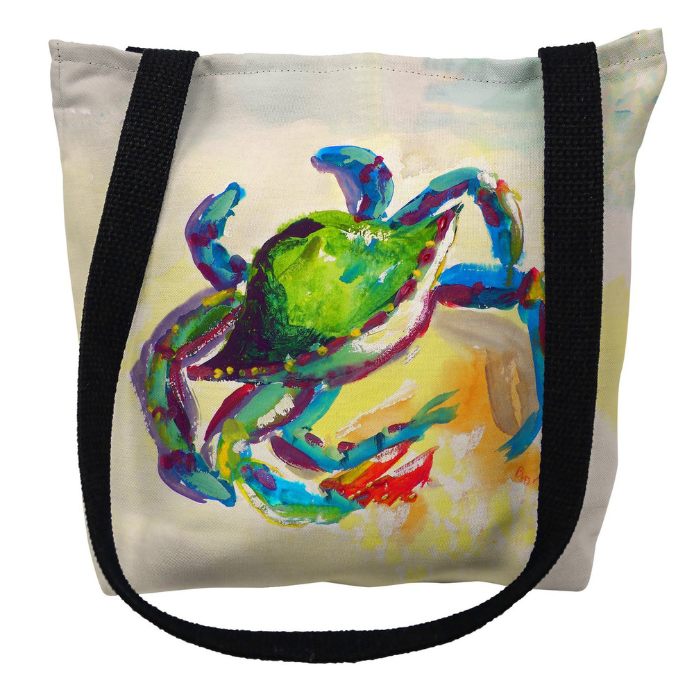 Teal Crab Tote Bag | Betsy Drake | TY267M