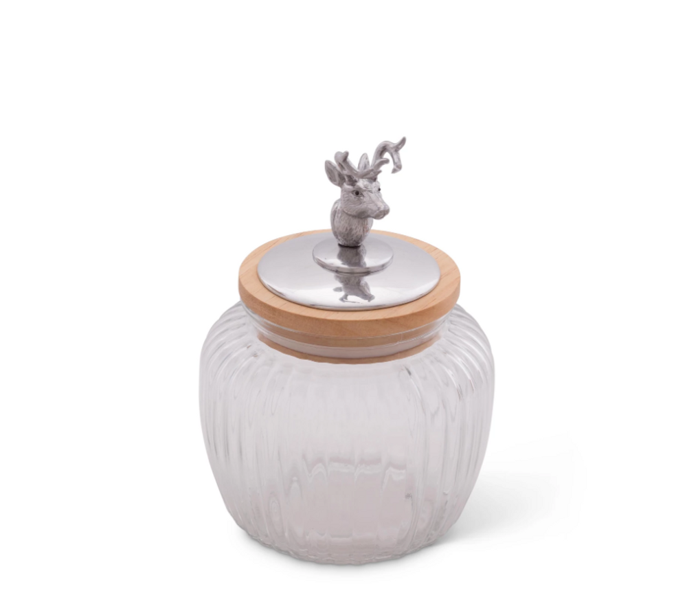 Deer Elk Glass Canister Set of 3 | Arthur Court Designs | 15SSB2