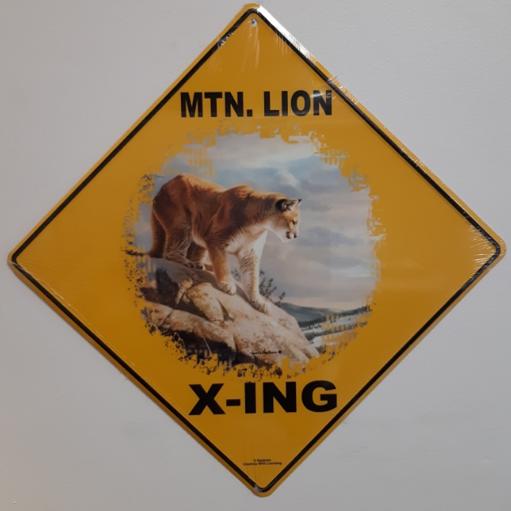 Mountain Lion Metal Crossing Sign | MXSHB10142