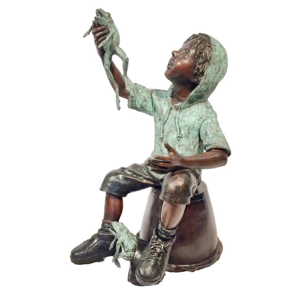 Boy with Frogs Bronze Statue | Metropolitan Galleries | SRB706761