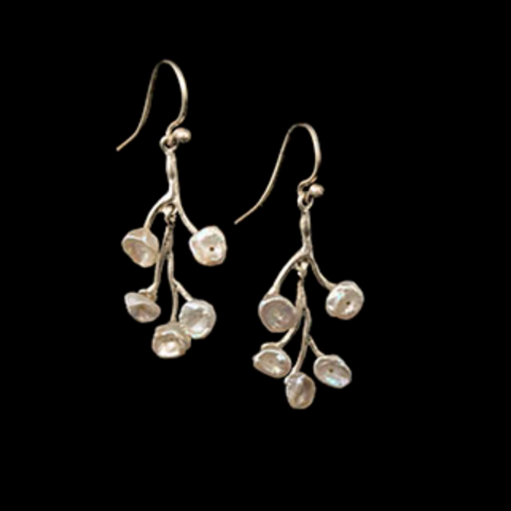 Baby's Breath Sterling Silver Chandelier Wire Earrings | Michael Michaud | 3327S | Nature Jewelry 