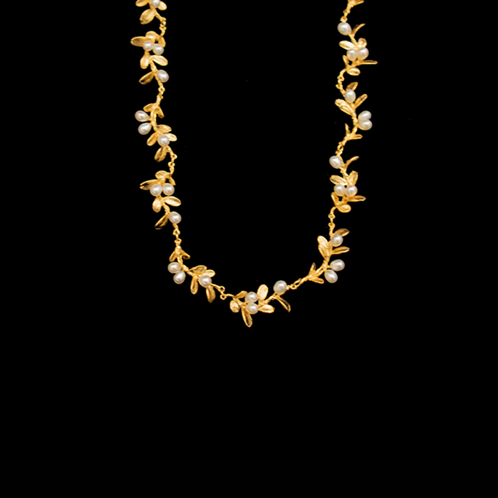 Boxwood 16" Adjustable Gold Necklace | Michael Michaud | 7669V | Nature Jewelry 