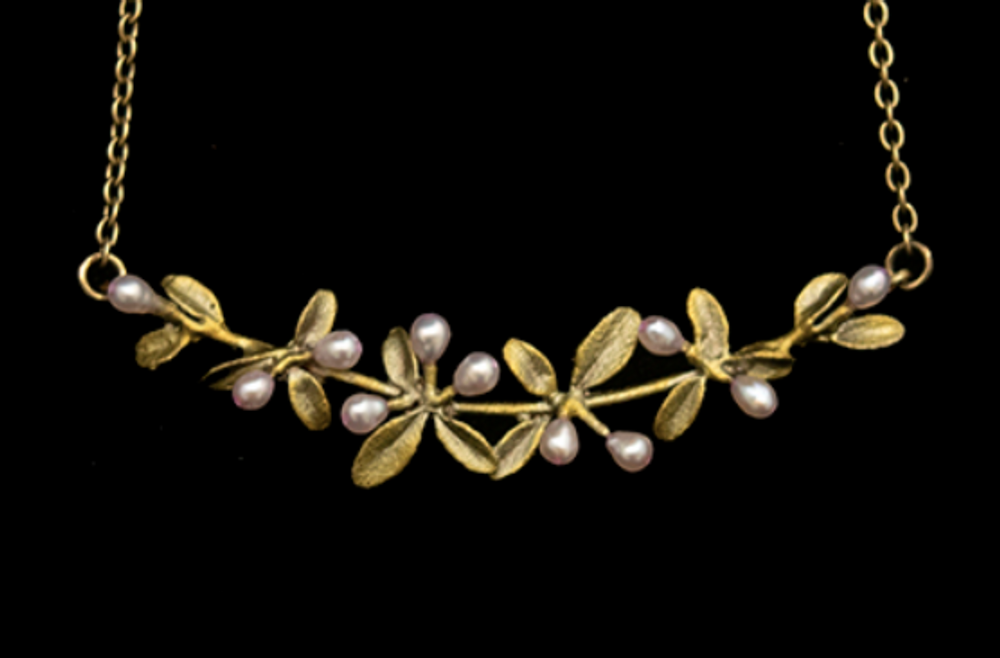 Flowering Thyme 16" Bar Necklace | Michael Michaud | 9328BZ | Nature Jewelry
