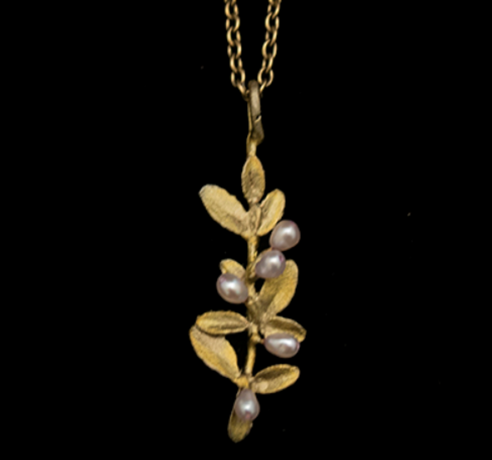 Flowering Thyme 16" Adjustable Dainty Pendant Necklace | Michael Michaud | 9327BZ | Nature Jewelry