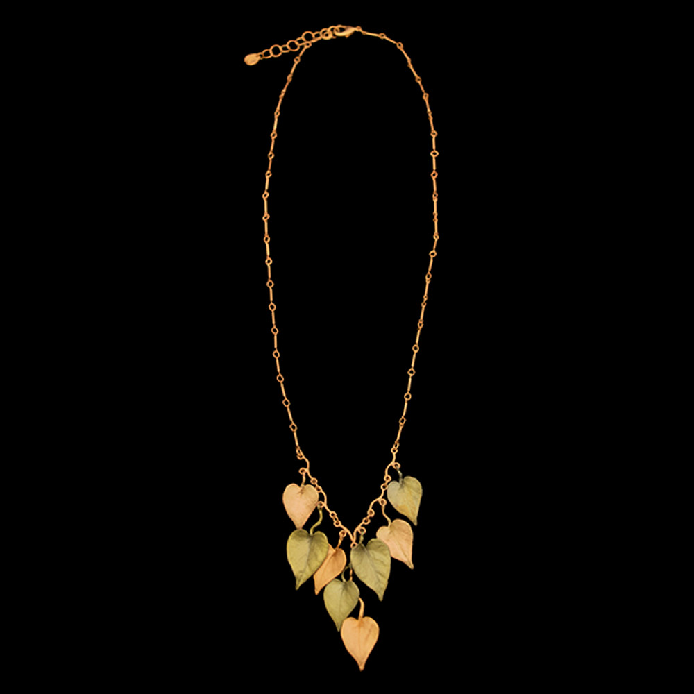 Sweet Potato Vine 18" Adjustable Statement Necklace | Michael Michaud | 9321BZ | Nature Jewelry 