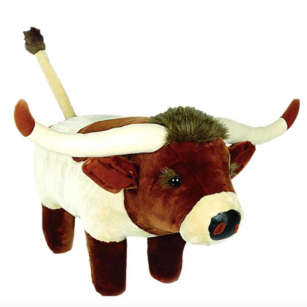 Longhorn Plush Footstool | Carstens Friendly Footstool | LHFS670