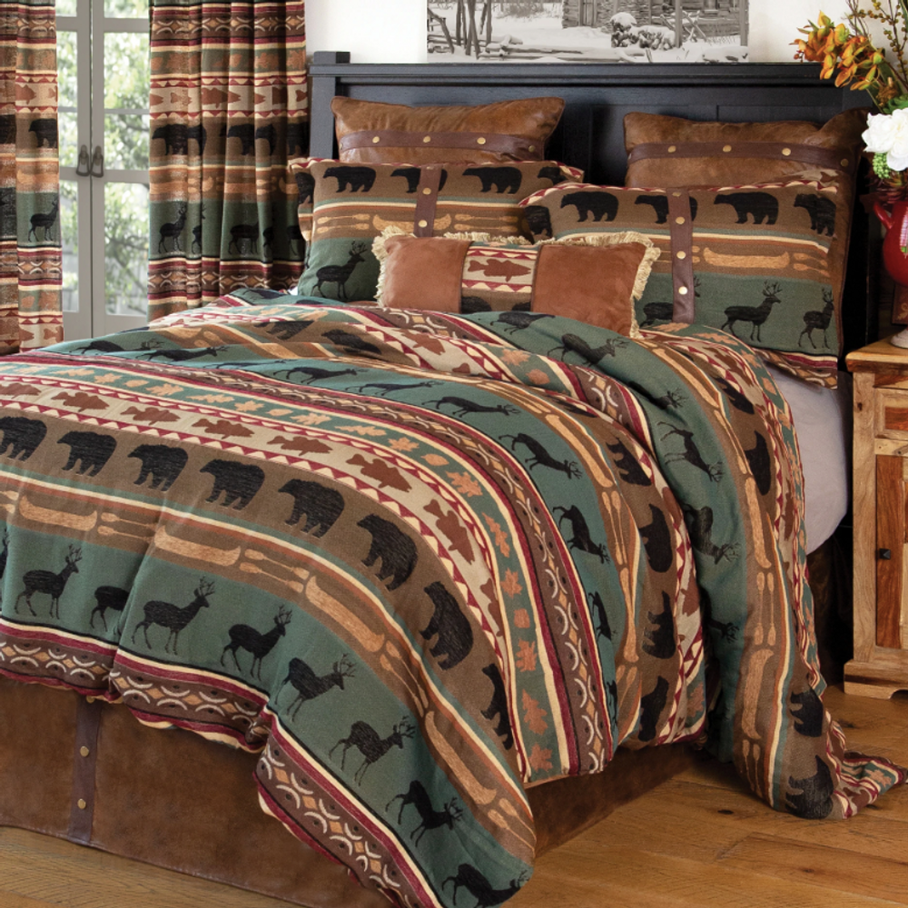 Skagit River Deer Bear King Bedding Set | Carstens | JB6865