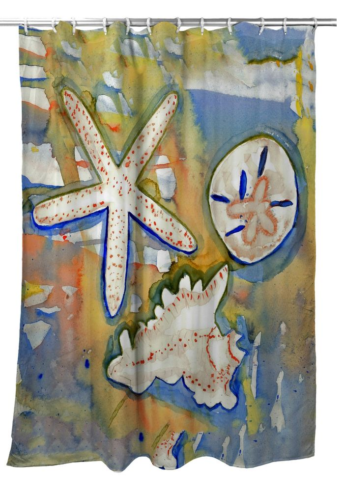 Starfish Shower Curtain "Beach Treasures" | BDSH603