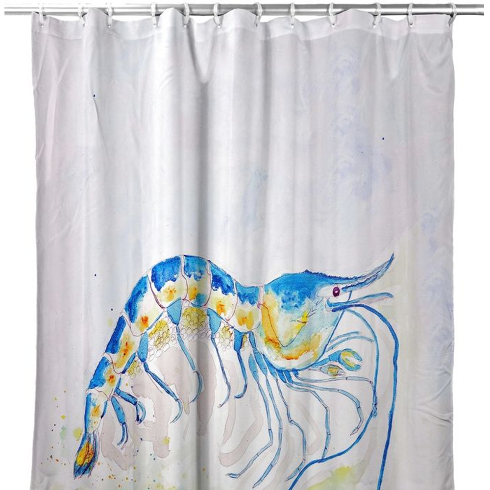 Shrimp Shower Curtain "Blue Shrimp" | BDSH753