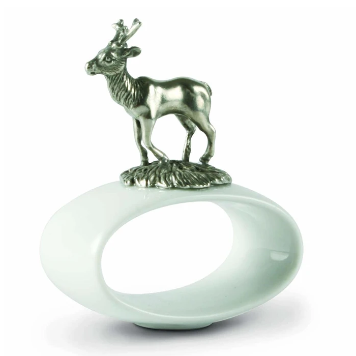 Vagabond House Deer Stoneware Napkin Ring