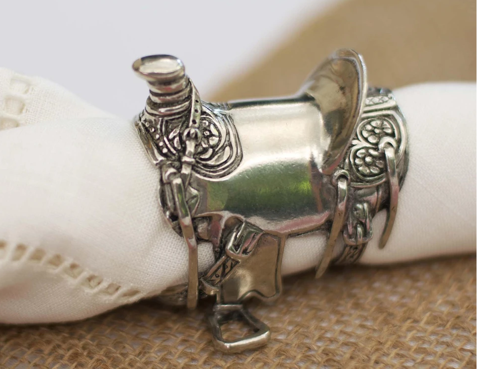 Vagabond House Cowboy Saddle Napkin Ring