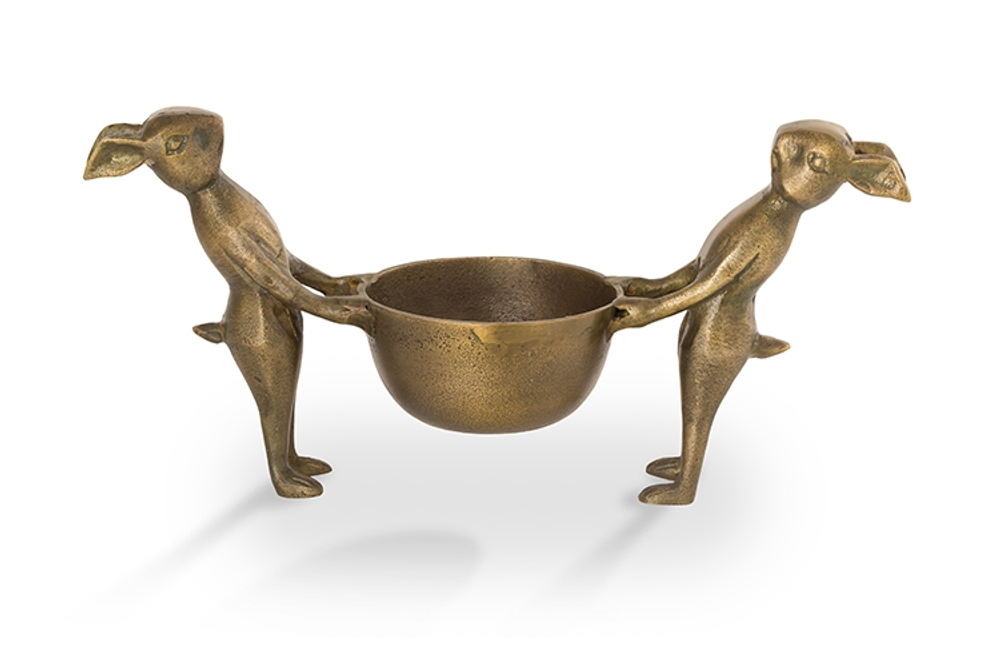 Rabbit Pair Jewelry Holder Bowl | SPI Home