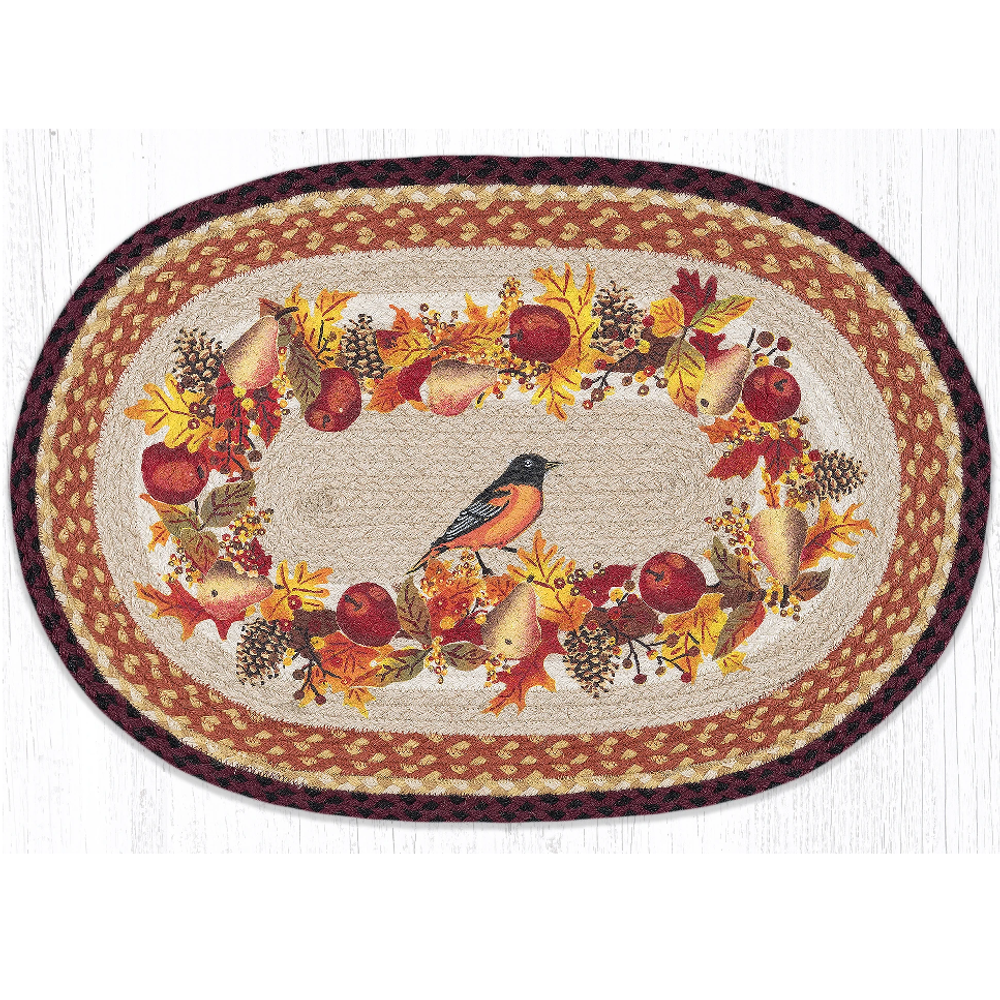 Autumn Oriole Oval Braided Rug | Capitol Earth Rugs | OP-431