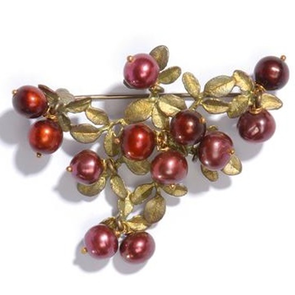 Cranberry Design Pin | Michael Michaud Jewelry | SS5669bzcr -2