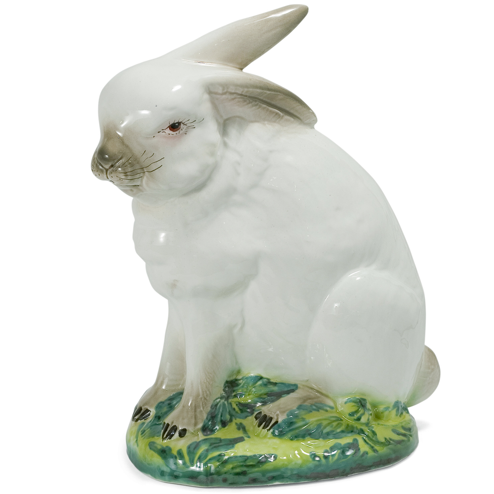 Bunny Sitting Ceramic Sculpture | Intrada Italy | HOP9051