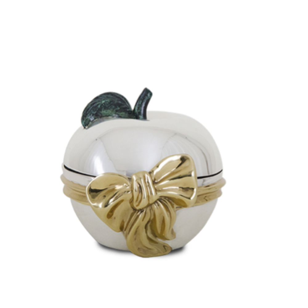 Sweet Apple Silver Plated Sculptural Lidded Bowl | U-314 | D'Argenta