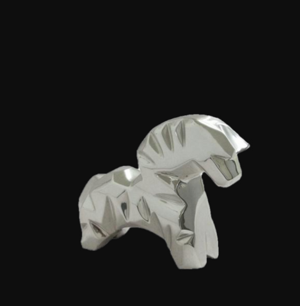 Horse Abstract Silver Plated Bust Sculpture "Kauayo" | RV07 | D'Argenta