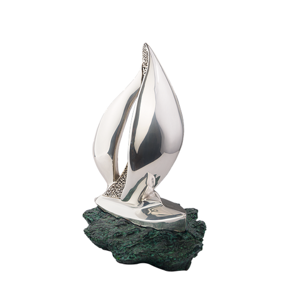 Sailboat at Sea Silver Plated Sculpture | 57 | D'Argenta