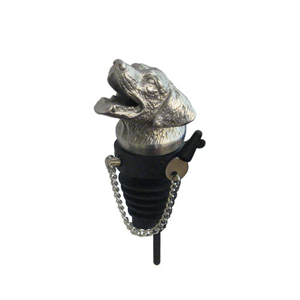 Stainless Steel Carved Labrador Whiskey/Spirits Pourer - Aerator | Menagerie | M-MWSP-L0661