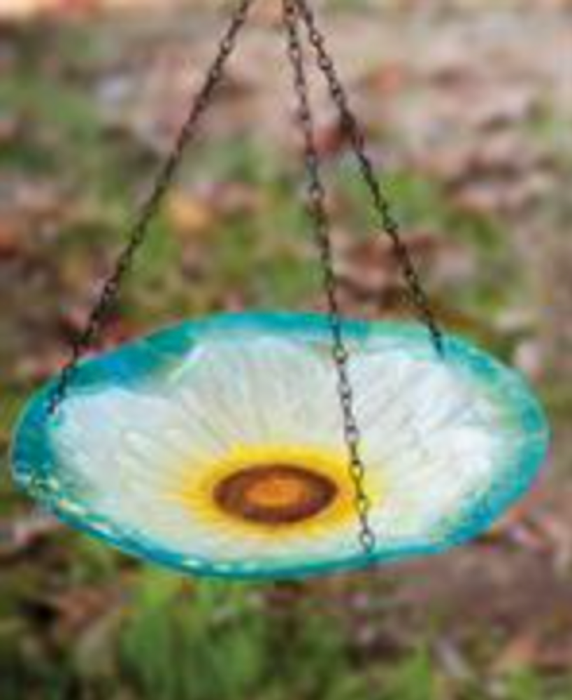 Handing Glass Flower Birdbath | IOFSFB | Manual Woodworkers