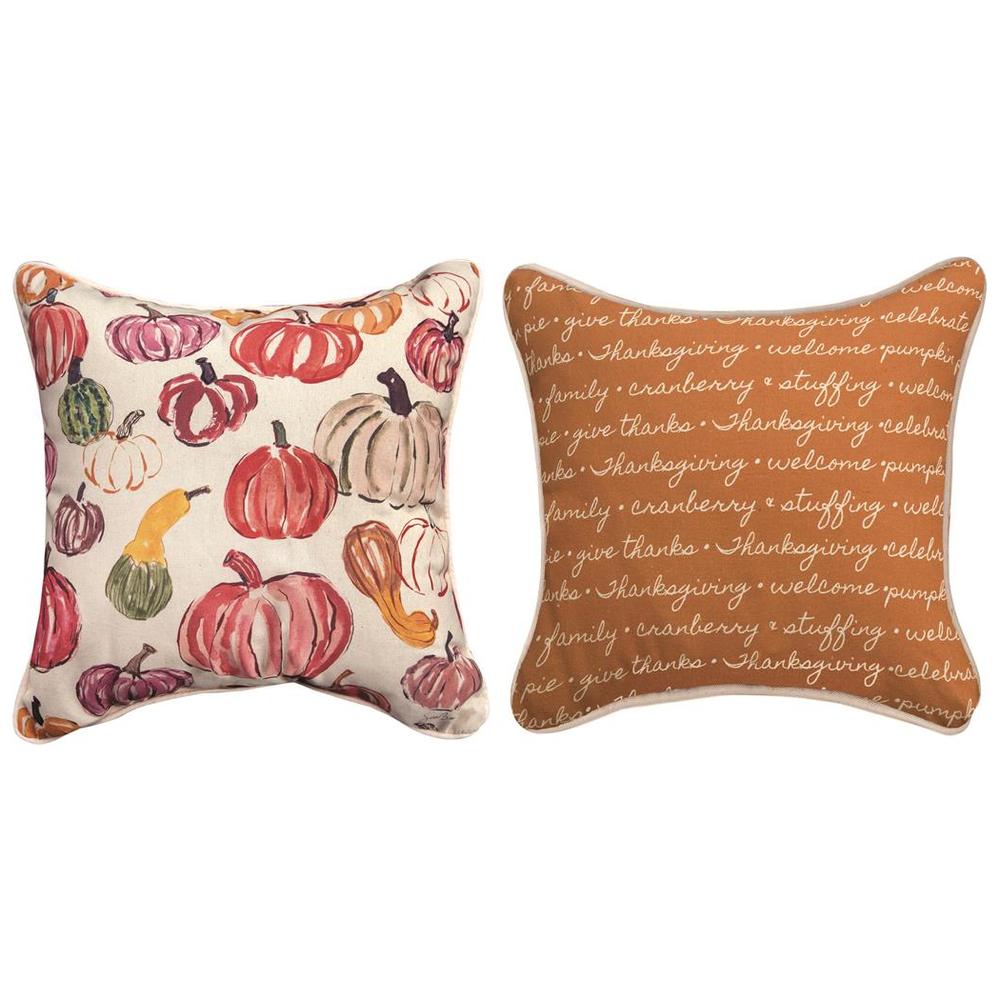 Pumpkin Square Throw Pillow | SLPMKN