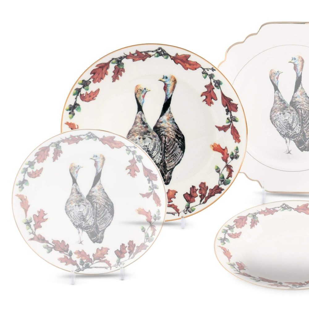 Norwood Narragansett Turkey Bone China Round Dinner Plate | Vagabond House | L330TG-1