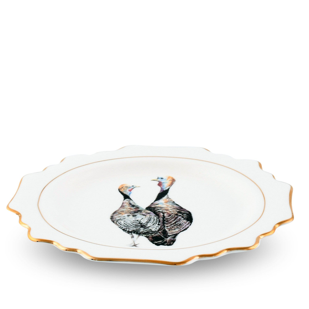 Norwood Narragansett Turkey Bone China Scallop Dinner Plate | Vagabond House | L320TG-1