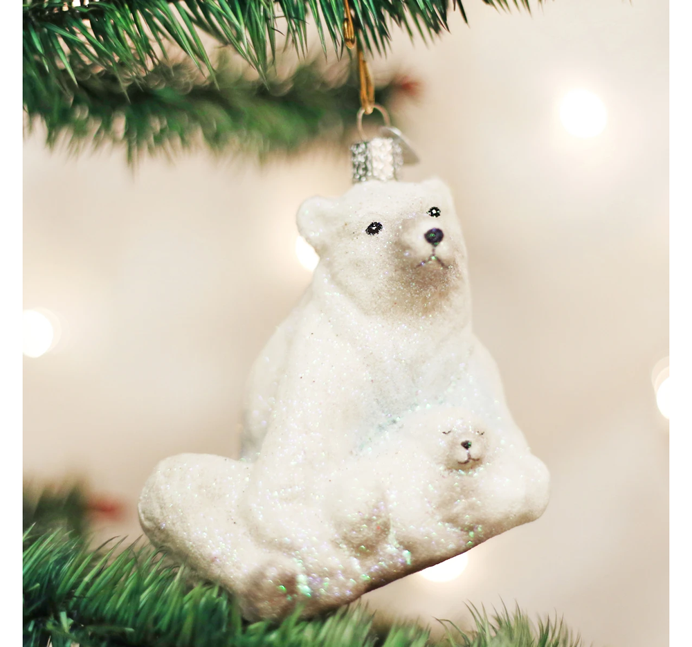 Polar Bear Glass Ornament | OWC12249