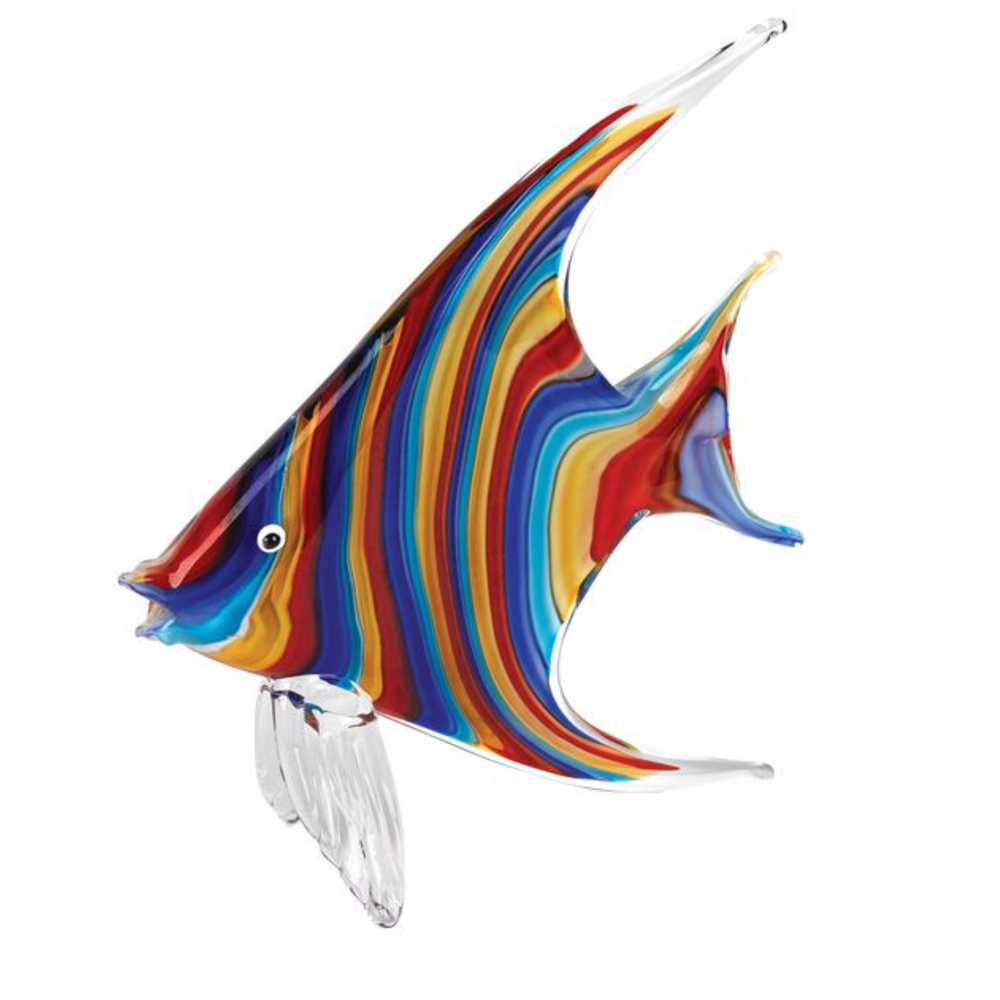 Rainbow Fish Art Glass Sculpture