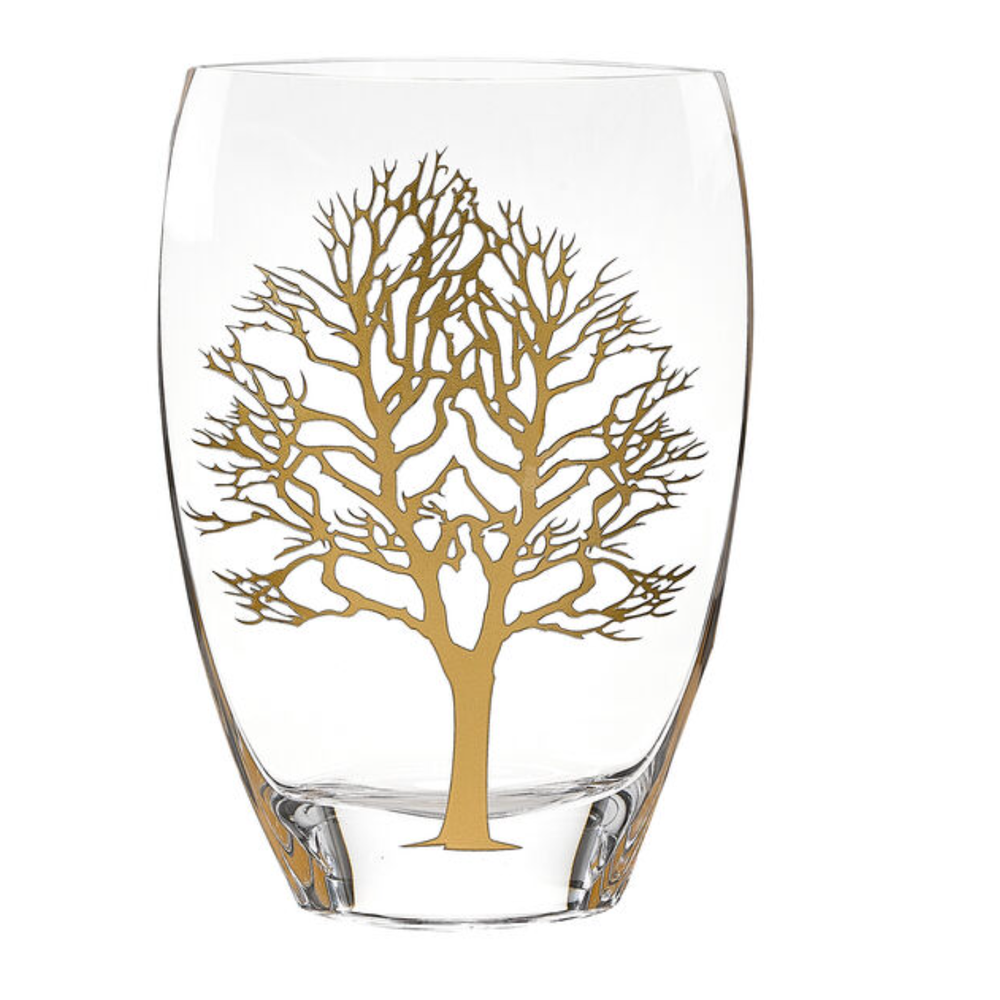 Gold Tree of Life Glass Vase | BCRCD828