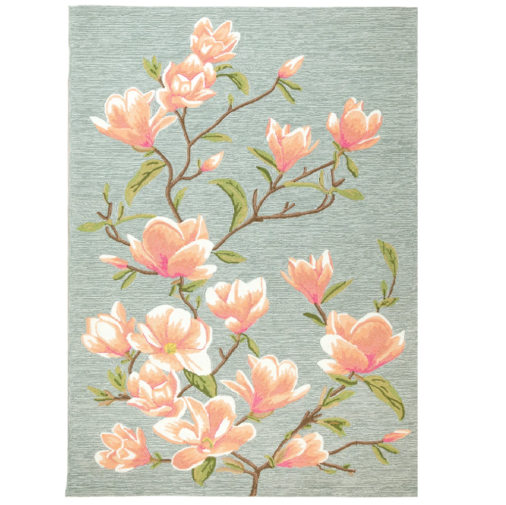 Hand Hooked Capri Magnolia Indoor/Outdoor Rug