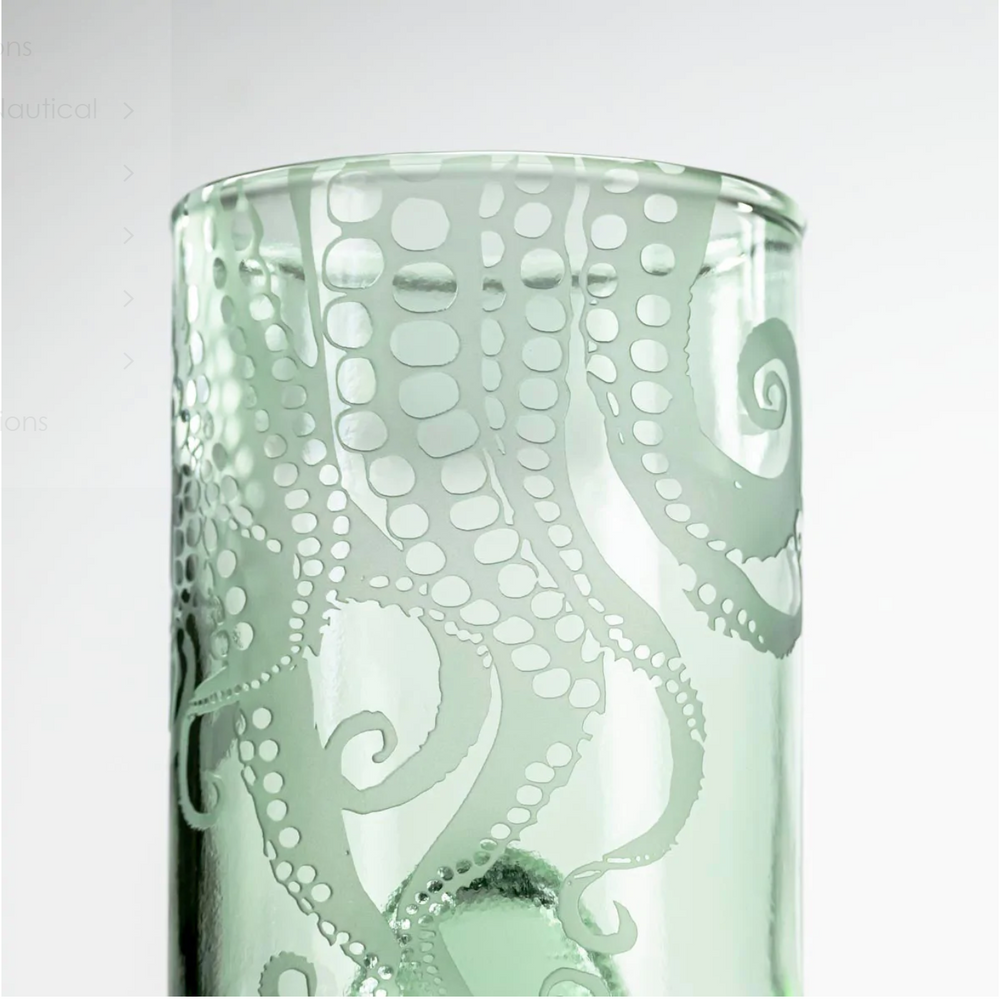 Upcycled 12 oz Octopus Repurposed Tumbler Set of 4 | ROL814506-S/4