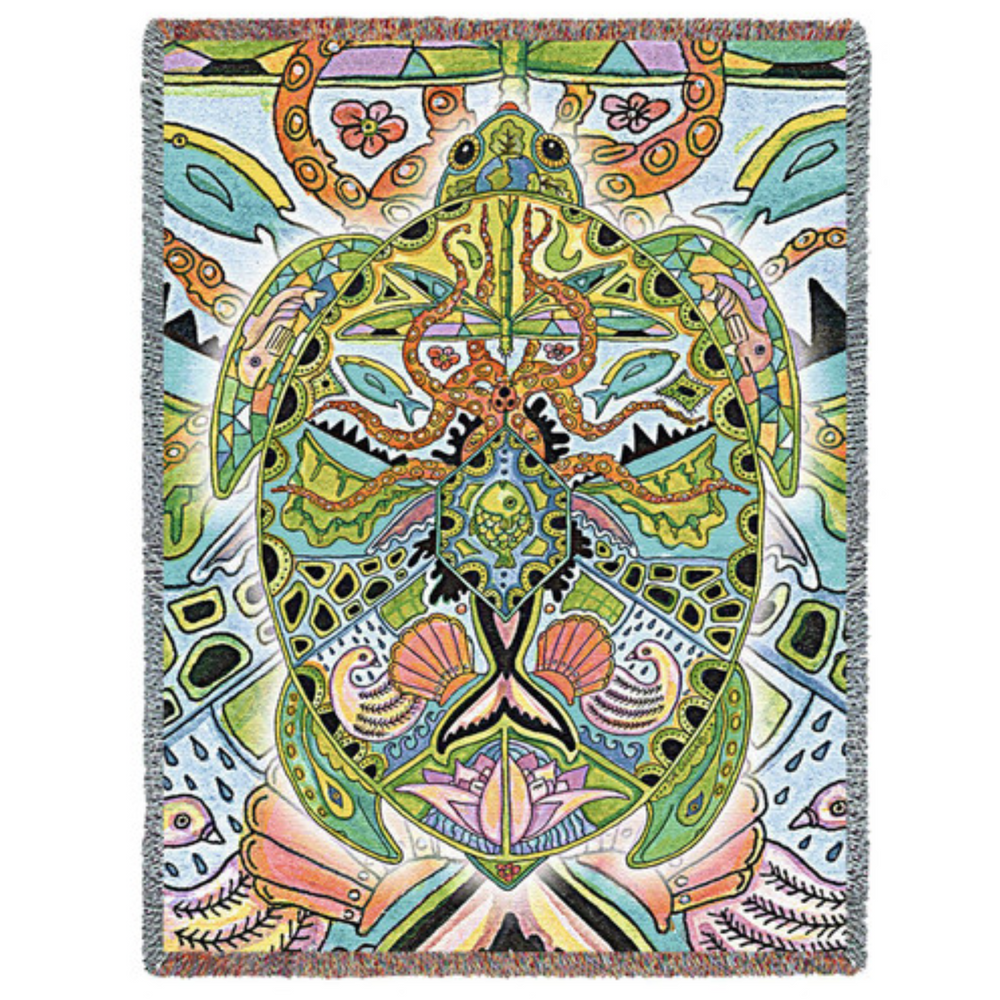 Sea Turtle Tapestry Throw Blanket | PC8070-T