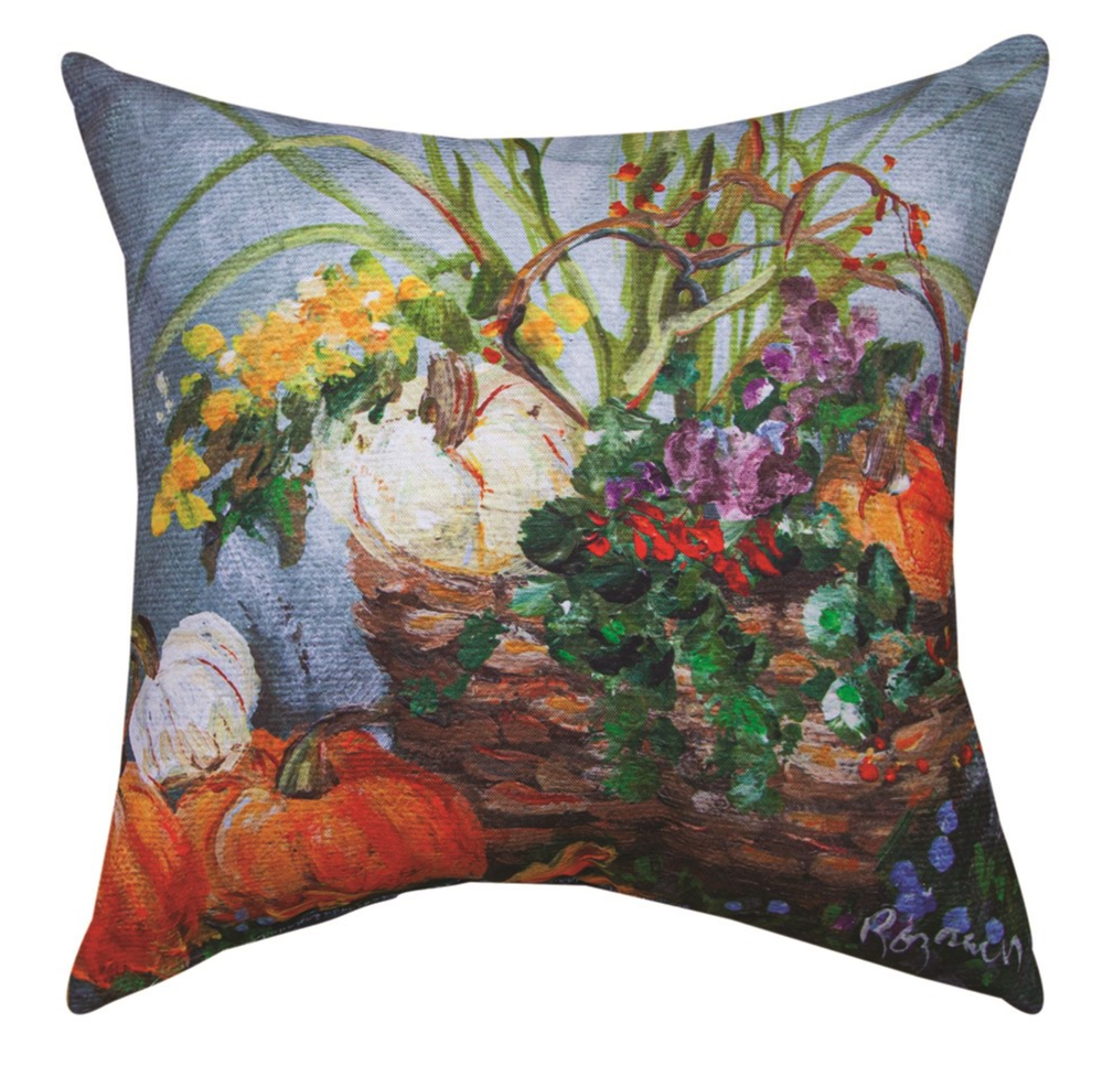 Pumpkin Basket Indoor/Outdoor Pillow