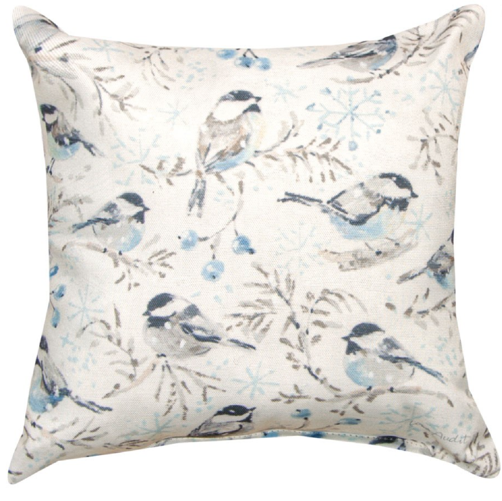Let it Snow Bird Indoor/Outdoor Pillow