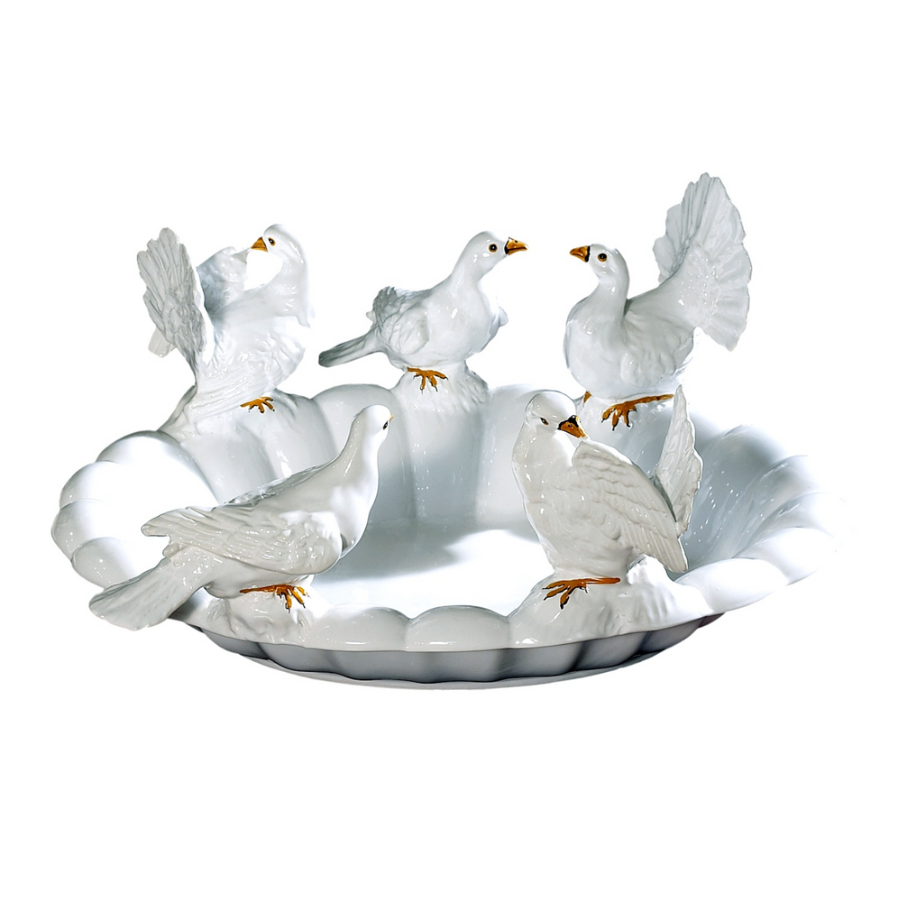 5 Dove Centerpiece Sculpture