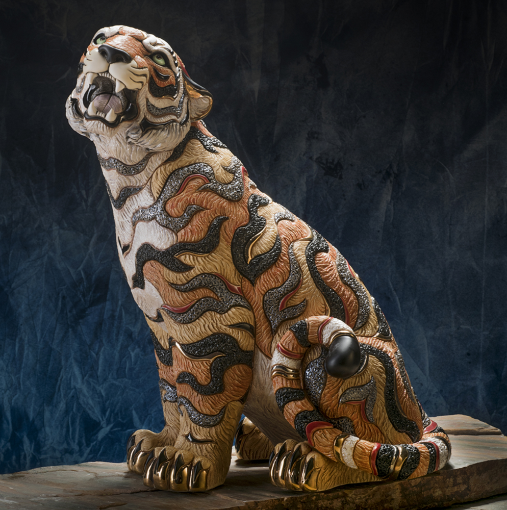 Limited Edition Sitting Cheetah Ceramic Figurine