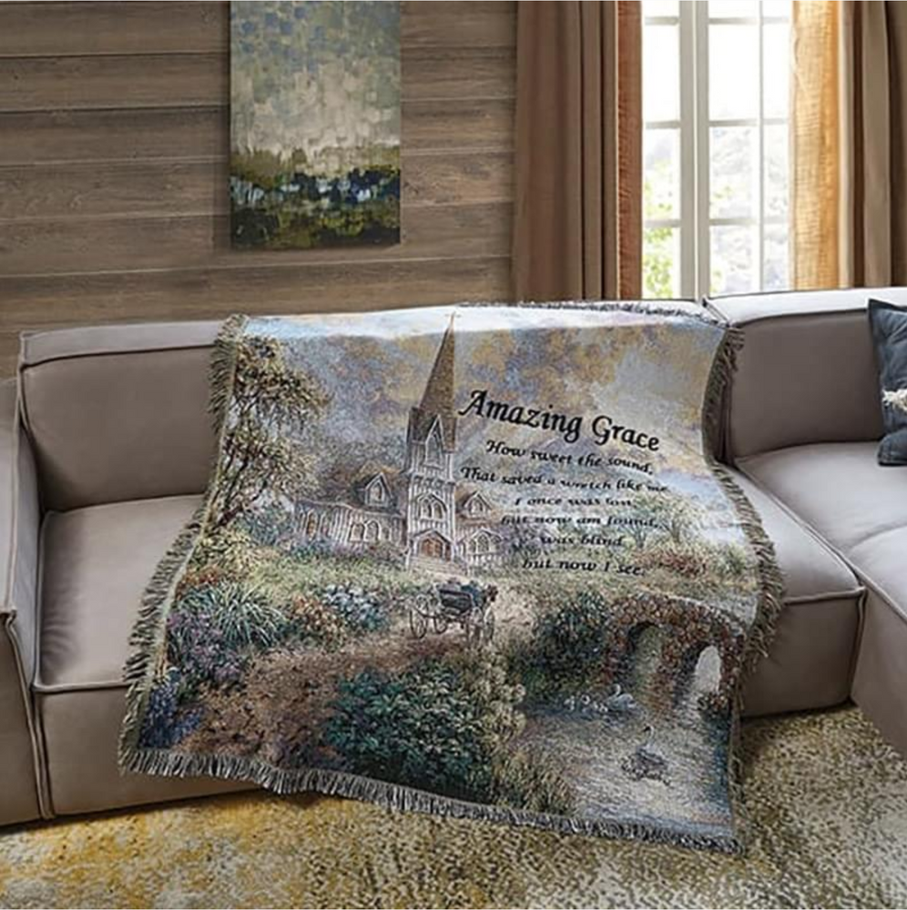 Amazing Grace Tapestry Throw Blanket