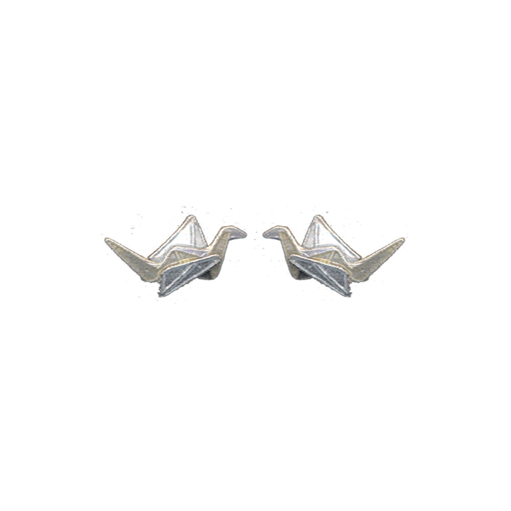 Origami Crane Post Earrings | Bamboo Jewelry | BJ0020pe