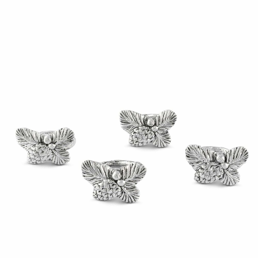 Pine Cone Forest Napkin Rings - Set of 4 | Arthur Court | 115L14