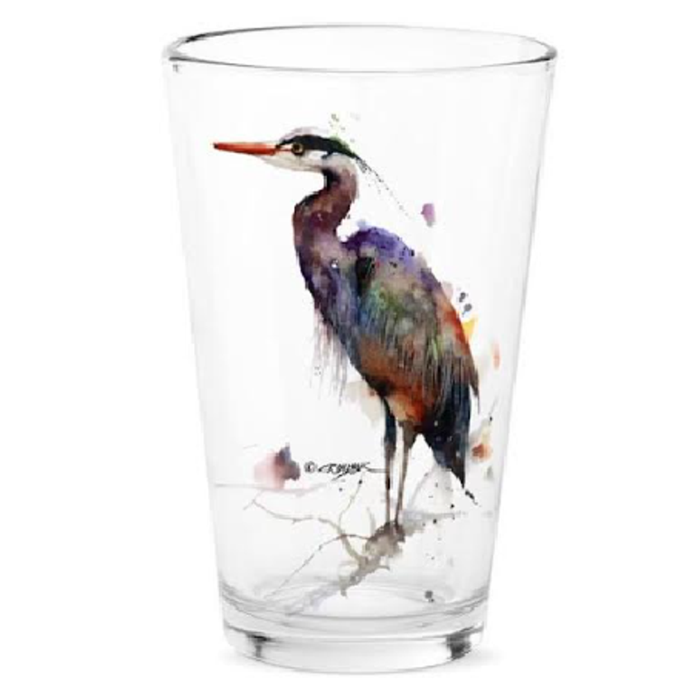 Set of 4 Heron Pint Glasses