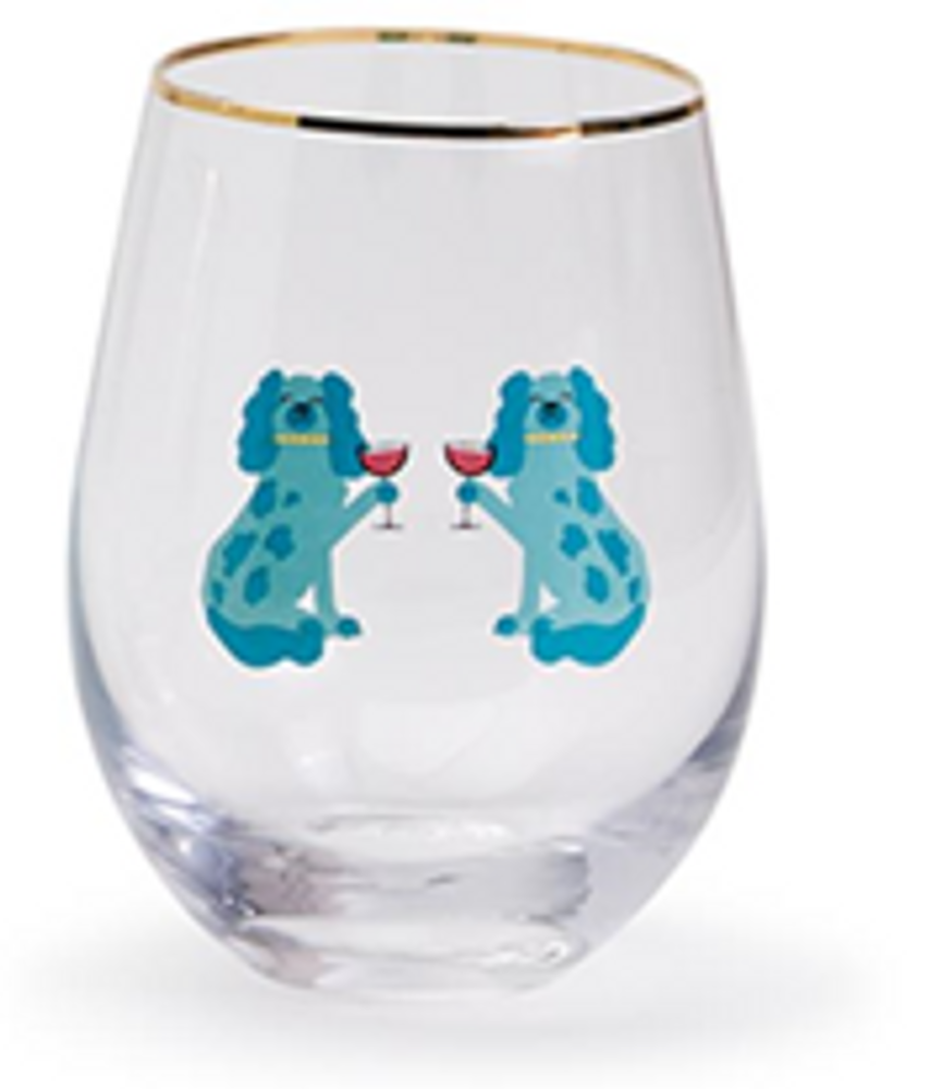 Set of 4 Animal Party Stemless Wine Glasses